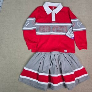 Ohio State Buckeyes Toddler Girls Cheer Set The Yard by Colosseum Red 3T NEW